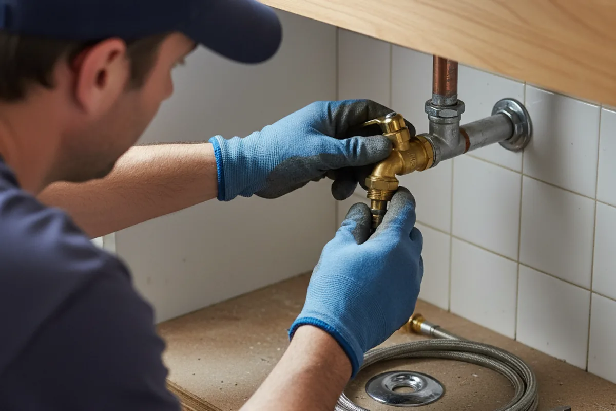 Shutoff valve and fitting work during Well Pump Repair in Biglerville